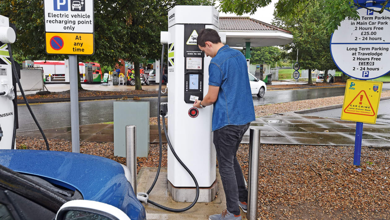 motorway services ev charger